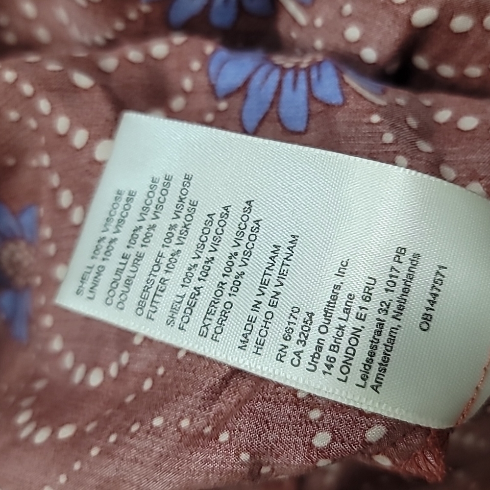 Anthropologie Ruffle-Sleeve Printed-Wrap Maxi Dress Size XL - Picture 9 of 10
